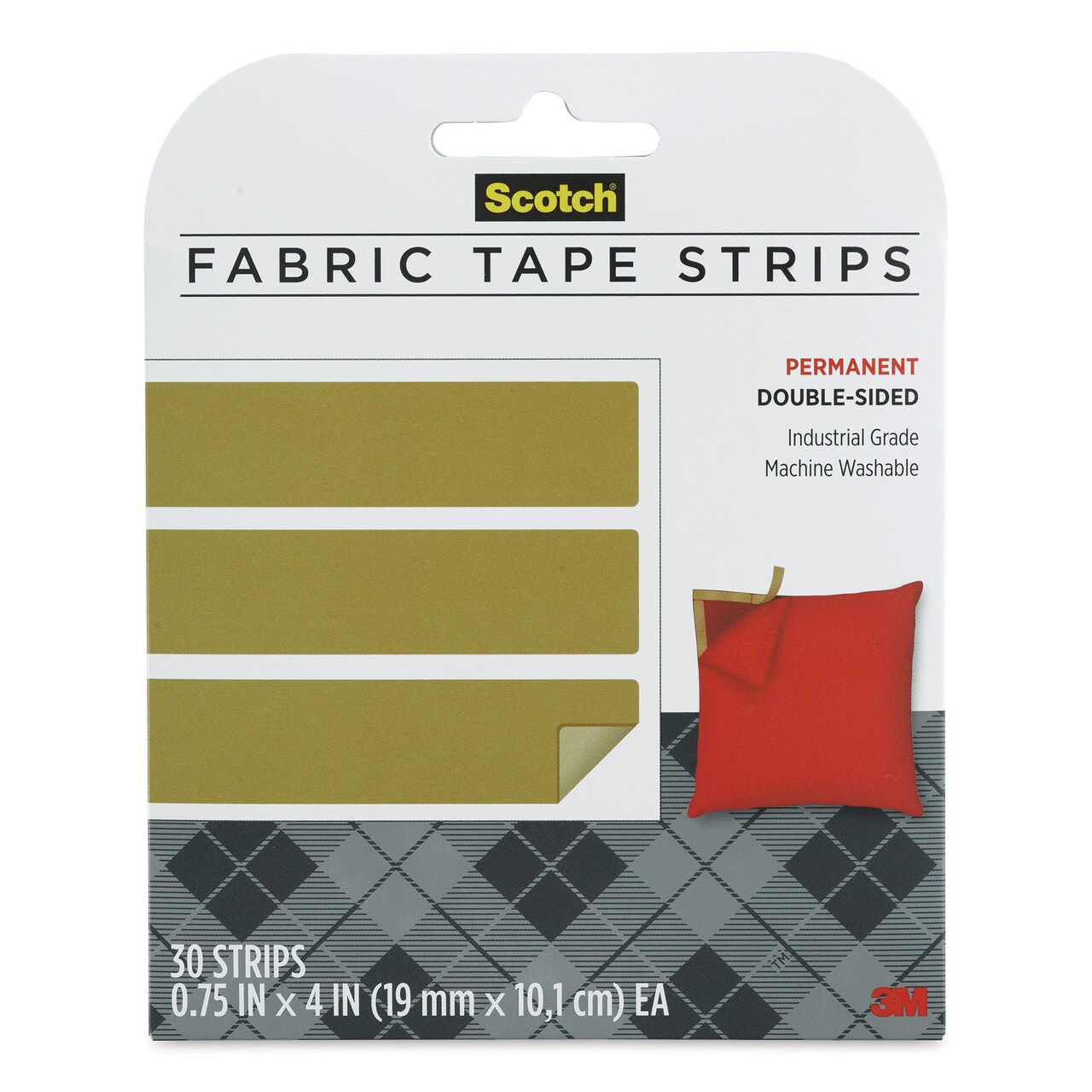Scotch Permanent Fabric Tape Strips - Pkg of 30